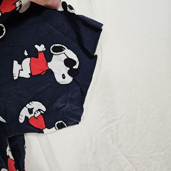 Peanuts Snoopy Button Up Shirt Blue Mens Large EUC! - Picture 4 of 7